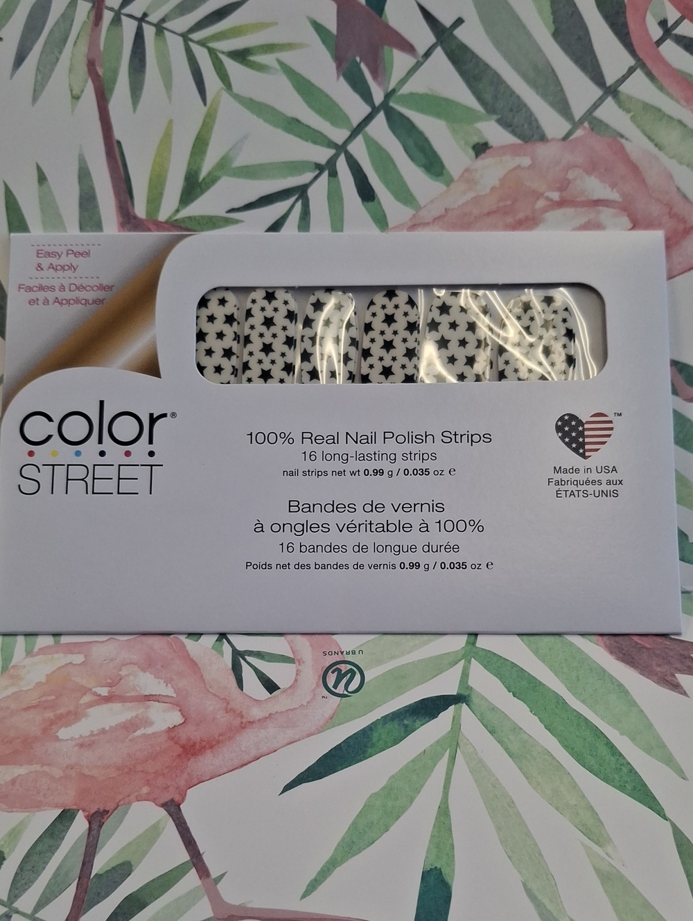 Color Street Black and White Star Nail Polish Strips - Star for The Course